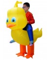 Yellow Duck with Big Head Carry me Ride on Inflatable Costume for Adult/Kid