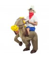 Brown Horse Carry me Ride on Inflatable Costume Halloween Xmas for Adult/Kid