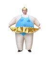 Ballerina Inflatable Costume Tiara Crown Halloween Christmas Costume for Adult Blue