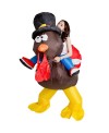 Turkey with Red Tail Carry me Ride on Inflatable Costume Thanksgiving Day for Adult