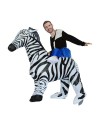 Zebra Carry me Ride on Inflatable Costume Halloween Christmas Jumpsuit for Adult/Kid