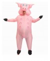 Pink Pig Inflatable Halloween Christmas Holiday Blow Up Costumes for Adults