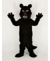 Fierce Black Wolf Mascot Costume Cartoon