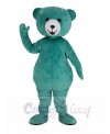 Cute Mint Green Teddy Bear Mascot Costume