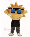 Yellow Sunshine with Sunglasses Mascot Costume