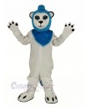 White Lion Blue Haired Mascot Costume Animal