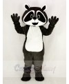 Dark Grey Robbie Raccoon Mascot Costume College