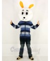 Easter White Bunny Rabbit Mascot Costume Only Head