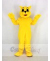 Yellow Wildcat Mascot Costume Cartoon	