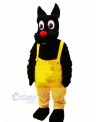 Black Dog with Red nose Mascot Costumes Animal