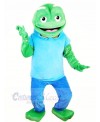 Big Green Frog with Blue T-shirt Mascot Costumes Animal