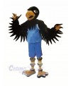 Black Hawk with Blue Suit Mascot Costumes Animal