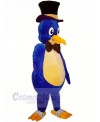 Blue Bird with Black Hat Mascot Costumes Animal	