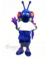 Blue Butterfly with White T-shirt Mascot Costumes Animal