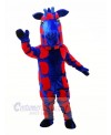 Blue and Red Giraffe Mascot Costumes Animal