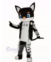 Sir Black Cat in Black Coat Mascot Costume Cartoon