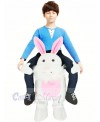 Carry Me Easter Bunny Piggy Back Mascot Kids Ride On Funny Fancy Dress Costume
