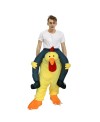 Yellow Chicken Carry me Ride on Halloween Christmas Costume for Adult/Kid