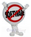 No Software Sign mascot costume