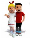 Boy and Girl mascot costume