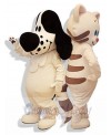 Therapy dog and Savannah Cat mascot costume