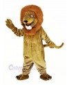Brown Smiling Lion Mascot Costume Animal