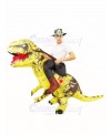 Yellow Tyrannosaurus T-Rex Inflatable Carry Me Ride On Costume