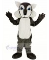 Dark Gray Wolf Mascot Costume Animal