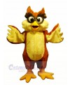 Yellow Owl with Glasses Mascot Costumes Cartoon	