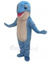 Blue Happy Dolphin Mascot Costume