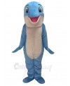 Blue Happy Dolphin Mascot Costume