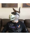 Latex Comical Cartoon Donkey Head Mask Full Head Animal Mask Cosplay Masquerade