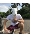Latex Rabbit Easter Bunny Head Mask Full Head Animal Mask Cosplay Masquerade