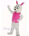 Wendell Rabbit Easter Bunny in Pink Vest Mascot Costume