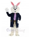 Easter Blue Bunny Rabbit in Blue Suit Mascot Costume