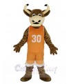 Texas Longhorns Bull in Orange Sportswear Mascot Costume Animal