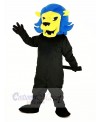 Fierce Blue Lion Mascot Costume Cartoon	