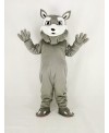 Power Gray Husky Dog Mascot Costume Cartoon