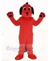 Red Dog with Black Ears Mascot Costume Animal