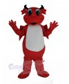 Red Dragon with White Belly Mascot Costumes Cartoon