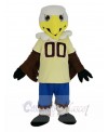 College Eagle with Yellow Jersey Mascot Costume