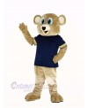 Brown Bear with Black T-Shirt Mascot Costume