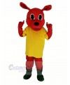 Red Kangaroo with Yellow T-shirt Mascot Costume Animal