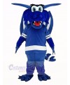 Happy Blue Dragon with Wings Mascot Costume Animal