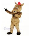 Brown Muscle Power Horse Mascot Costume Animal