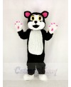 Cute Cat with Green Eyes Mascot Costume Cartoon	