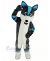 Blue and Gray Husky Dog Fursuit Mascot Costume