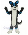 Cute Gray and Blue Husky Dog Fursuit Mascot Costume Cartoon