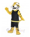 Fierce Tiger in Black Vest Mascot Costume Animal