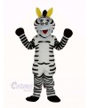 Happy Zebra Mascot Costume Animal